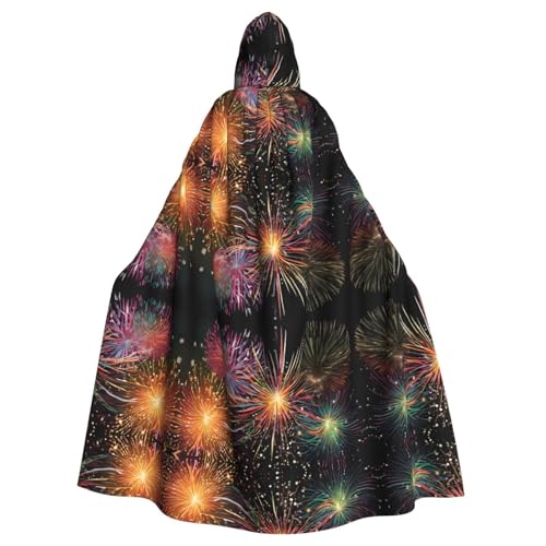 SHLXMDNZ (Explosion Firework 3D) Print Hooded Cloak Christmas Fancy Dress Unisex Adult Halloween Cosplay Costume for Men/Women von SHLXMDNZ