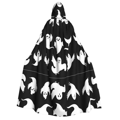 SHLXMDNZ (Halloween-Goth) bedruckter dicker Kapuzenumhang, Unisex, Halloween-Umhang, Vampir, Hexe, Zauberer, Halloween, Weihnachten, Cosplay von SHLXMDNZ