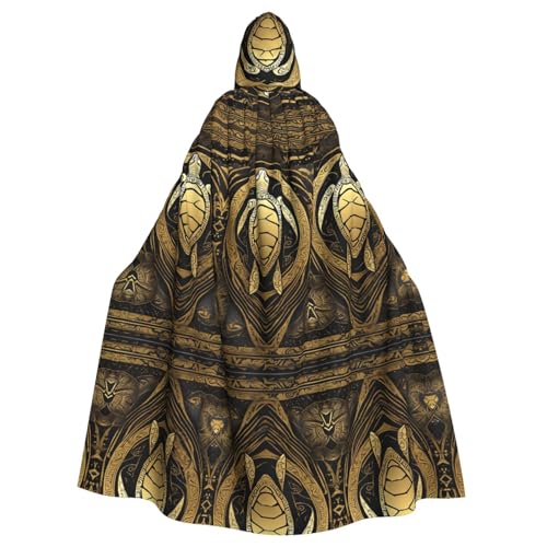 SHLXMDNZ (Hawaiianische Tapa-Honu-Schildkröte), Kapuzenumhang, Weihnachts-Kostüm, Unisex, Erwachsene, Halloween, Cosplay, Kostüm für Männer und Frauen von SHLXMDNZ