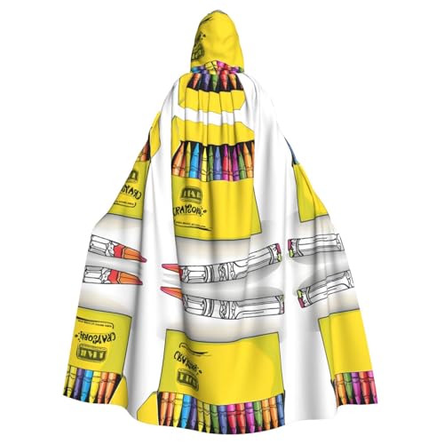 SHLXMDNZ (Niedliche Buntstift-Box) Druck Kapuzenumhang Weihnachten Verkleidung Unisex Erwachsene Halloween Cosplay Kostüm für Männer und Frauen von SHLXMDNZ