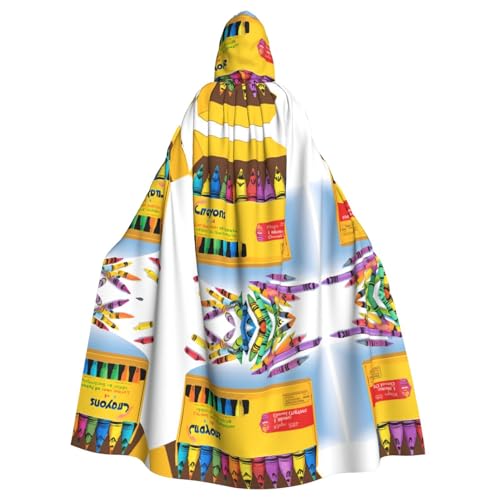 SHLXMDNZ (Niedliche Buntstift-Box) Druck Kapuzenumhang Weihnachten Verkleidung Unisex Erwachsene Halloween Cosplay Kostüm für Männer und Frauen von SHLXMDNZ