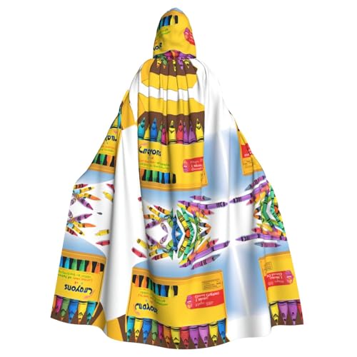 SHLXMDNZ (Niedliche Buntstift-Box) Druck Kapuzenumhang Weihnachten Verkleidung Unisex Erwachsene Halloween Cosplay Kostüm für Männer und Frauen von SHLXMDNZ