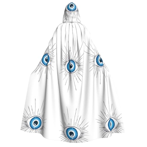 SHLXMDNZ Bedruckter dicker Kapuzenumhang, Unisex, Halloween-Umhang, Vampir, Hexe, Zauberer, Halloween, Weihnachten, Cosplay von SHLXMDNZ