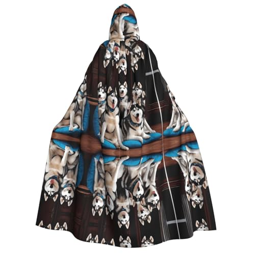 SHLXMDNZ Bedruckter dicker Kapuzenumhang, Unisex, Halloween-Umhang, Vampir, Hexe, Zauberer, Halloween, Weihnachten, Cosplay SHLXMDNZ Bedruckter dicker Kapuzenumhang, Unisex, Halloween-Umhang, Vampir, Hexe, Zauberer, Halloween, Weihnachten, Cosplay von SHLXMDNZ