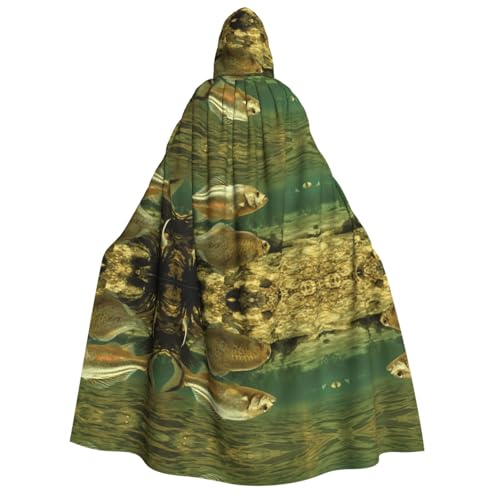 SHLXMDNZ Bedruckter dicker Kapuzenumhang für Halloween, Vampir, Hexe, Zauberer, Halloween, Weihnachten, Cosplay von SHLXMDNZ