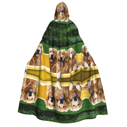 SHLXMDNZ Bedruckter dicker Kapuzenumhang für Halloween, Vampir, Hexe, Zauberer, Halloween, Weihnachten, Cosplay von SHLXMDNZ