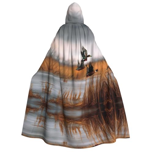 SHLXMDNZ Bedruckter dicker Kapuzenumhang für Halloween, Vampir, Hexe, Zauberer, Halloween, Weihnachten, Cosplay von SHLXMDNZ