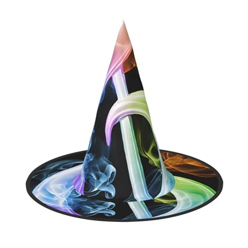 SHLXMDNZ Bunte Musiknoten-Druck, Halloween, Kegel, Hexenhut, Cosplay, für Frauen, Zaubererhut, Maskerade, Halloween-Party-Zubehör von SHLXMDNZ