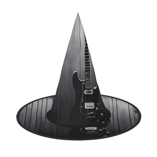 SHLXMDNZ E-Gitarren-Druck, Halloween, Kegel, Hexenhut, Cosplay, für Frauen, Zaubererhut, Maskerade, Halloween-Party-Zubehör von SHLXMDNZ