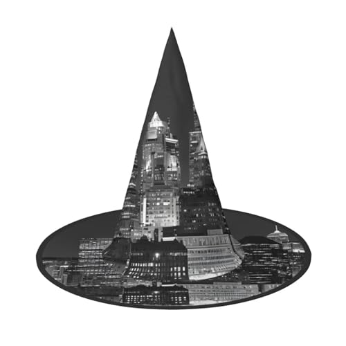 SHLXMDNZ Halloween-Hexenhut mit New York-Druck, Cosplay, für Frauen, Zaubererhut, Maskerade, Halloween-Party-Zubehör SHLXMDNZ Halloween-Hexenhut mit New York-Druck, Cosplay, für Frauen, Zaubererhut, Maskerade, Halloween-Party-Zubehör von SHLXMDNZ