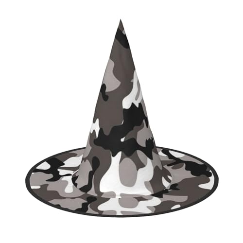 SHLXMDNZ Hexenhut mit Camouflage-Druck, Halloween, Hexenhut, Cosplay, für Frauen, Zaubererhut, Maskerade, Halloween-Party-Zubehör von SHLXMDNZ