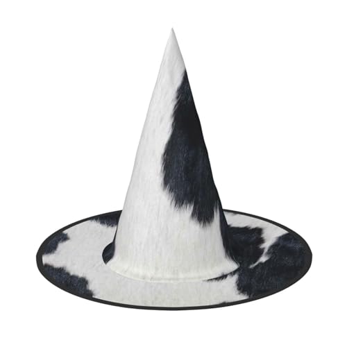SHLXMDNZ Hexenhut mit Rindslederaufdruck, Halloween, Hexenhut, Cosplay, für Damen, Zaubererhut, Maskerade, Halloween-Party-Zubehör SHLXMDNZ Hexenhut mit Rindslederaufdruck, Halloween, Hexenhut, Cosplay, für Damen, Zaubererhut, Maskerade, Halloween-Party-Zubehör von SHLXMDNZ