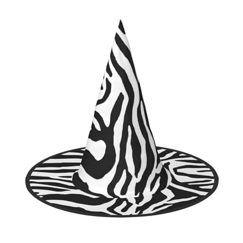 SHLXMDNZ Hexenhut mit Zebra-Druck, Halloween, Kegel, Cosplay, für Frauen, Zaubererhut, Maskerade, Halloween-Party-Zubehör SHLXMDNZ Hexenhut mit Zebra-Druck, Halloween, Kegel, Cosplay, für Frauen, Zaubererhut, Maskerade, Halloween-Party-Zubehör von SHLXMDNZ