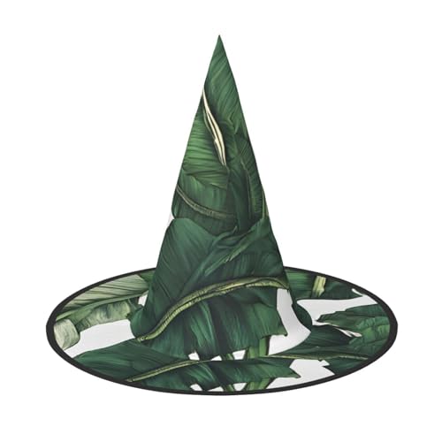 SHLXMDNZ Hexenhut mit tropischen Bananenpalmenblättern, Halloween, Hexenhut, Cosplay, für Frauen, Zaubererhut, Maskerade, Halloween-Party-Zubehör SHLXMDNZ Hexenhut mit tropischen Bananenpalmenblättern, Halloween, Hexenhut, Cosplay, für Frauen, Zaubererhut, Maskerade, Halloween-Party-Zubehör von SHLXMDNZ
