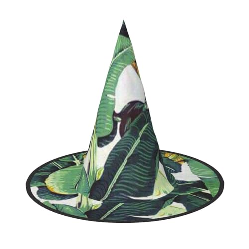 SHLXMDNZ Hexenhut mit tropischen Bananenpalmenblättern, Halloween, Hexenhut, Cosplay, für Frauen, Zaubererhut, Maskerade, Halloween-Party-Zubehör SHLXMDNZ Hexenhut mit tropischen Bananenpalmenblättern, Halloween, Hexenhut, Cosplay, für Frauen, Zaubererhut, Maskerade, Halloween-Party-Zubehör von SHLXMDNZ