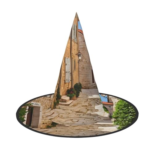 SHLXMDNZ Italienischer toskanischer Druck, Halloween, Hexenhut, Cosplay, für Frauen, Zaubererhut, Maskerade, Halloween-Party-Zubehör SHLXMDNZ Italienischer toskanischer Druck, Halloween, Hexenhut, Cosplay, für Frauen, Zaubererhut, Maskerade, Halloween-Party-Zubehör von SHLXMDNZ