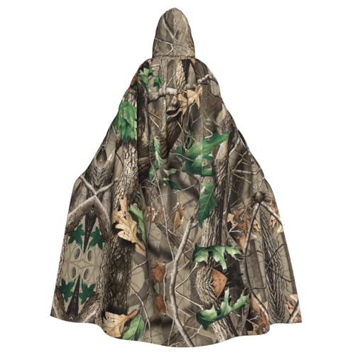 SHLXMDNZ Kapuzenumhang (Harthölzer mit grünem Camouflage), Weihnachts-Kostüm, Unisex, Erwachsene, Halloween, Cosplay, für Herren/Damen von SHLXMDNZ
