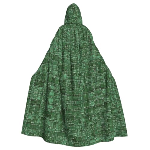 SHLXMDNZ Kapuzenumhang mit Alligatorhaut-Aufdruck, Unisex, Erwachsene, Halloween, Cosplay, für Männer und Frauen von SHLXMDNZ
