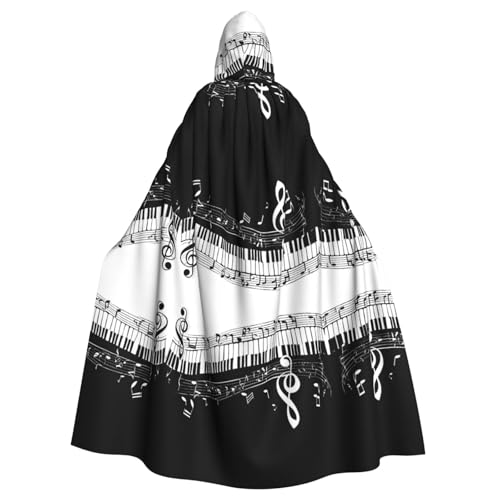 SHLXMDNZ Kapuzenumhang mit Aufdruck "Black White Music Note", Unisex, Erwachsene, Halloween, Cosplay, für Männer und Frauen SHLXMDNZ Kapuzenumhang mit Aufdruck "Black White Music Note", Unisex, Erwachsene, Halloween, Cosplay, für Männer und Frauen von SHLXMDNZ
