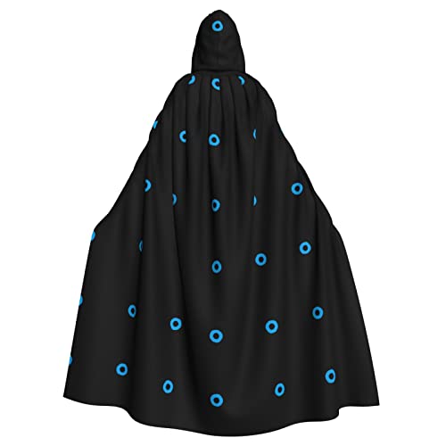 SHLXMDNZ Kapuzenumhang mit Aufdruck "Evil Eye", Unisex, Erwachsene, Halloween, Cosplay, für Männer und Frauen von SHLXMDNZ