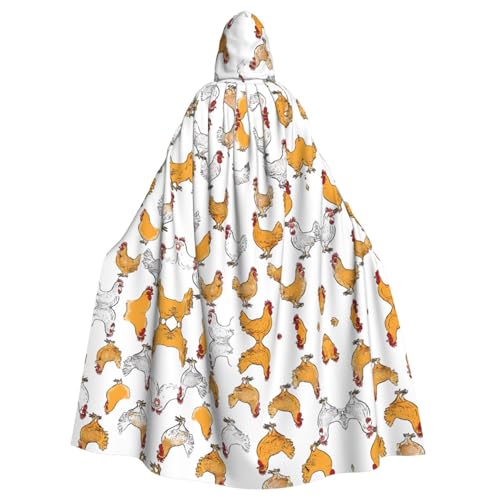 SHLXMDNZ Kapuzenumhang mit Aufschrift "A Brood of Chickens", Unisex, Erwachsene, Halloween, Cosplay, für Männer und Frauen von SHLXMDNZ