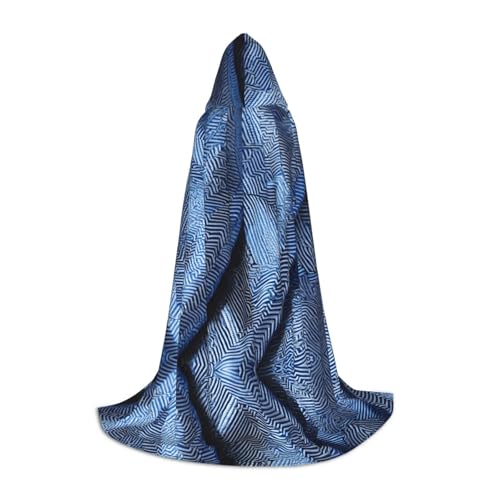 SHLXMDNZ Kapuzenumhang mit Farbverlauf, blauer Denim-Druck, für Teenager, perfekter Umhang für Halloween und Themenpartys SHLXMDNZ Kapuzenumhang mit Farbverlauf, blauer Denim-Druck, für Teenager, perfekter Umhang für Halloween und Themenpartys von SHLXMDNZ