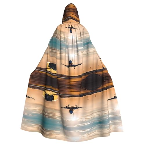SHLXMDNZ Kapuzenumhang mit Flugzeug-Aufdruck, Unisex, Erwachsene, Halloween, Cosplay, für Männer und Frauen SHLXMDNZ Kapuzenumhang mit Flugzeug-Aufdruck, Unisex, Erwachsene, Halloween, Cosplay, für Männer und Frauen von SHLXMDNZ