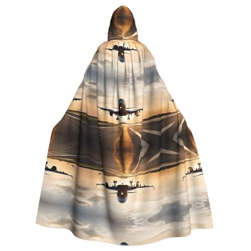 SHLXMDNZ Kapuzenumhang mit Flugzeug-Aufdruck, Unisex, Erwachsene, Halloween, Cosplay, für Männer und Frauen SHLXMDNZ Kapuzenumhang mit Flugzeug-Aufdruck, Unisex, Erwachsene, Halloween, Cosplay, für Männer und Frauen von SHLXMDNZ