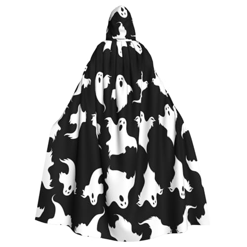 SHLXMDNZ Kapuzenumhang mit Halloween-Goth-Aufdruck, Unisex, Erwachsene, Halloween, Cosplay, für Männer/Frauen von SHLXMDNZ