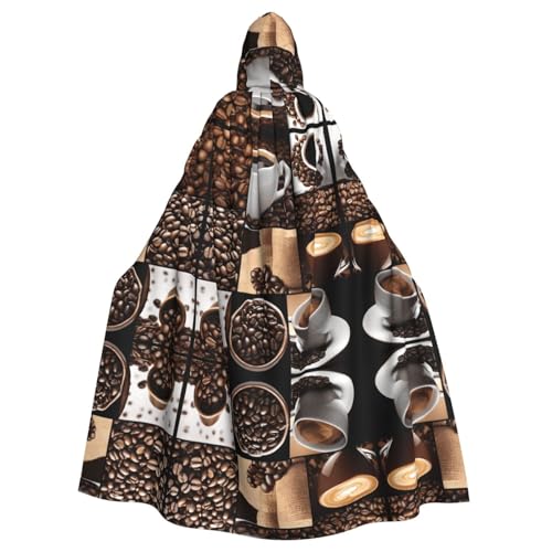 SHLXMDNZ Kapuzenumhang mit Kaffee-Collage, Weihnachts-Kostüm, Unisex, Erwachsene, Halloween, Cosplay, für Herren/Damen SHLXMDNZ Kapuzenumhang mit Kaffee-Collage, Weihnachts-Kostüm, Unisex, Erwachsene, Halloween, Cosplay, für Herren/Damen von SHLXMDNZ