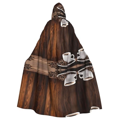 SHLXMDNZ Kapuzenumhang mit Kaffeetasse und Kaffeebohnen, Unisex, Erwachsene, Halloween, Cosplay, für Männer und Frauen SHLXMDNZ Kapuzenumhang mit Kaffeetasse und Kaffeebohnen, Unisex, Erwachsene, Halloween, Cosplay, für Männer und Frauen von SHLXMDNZ