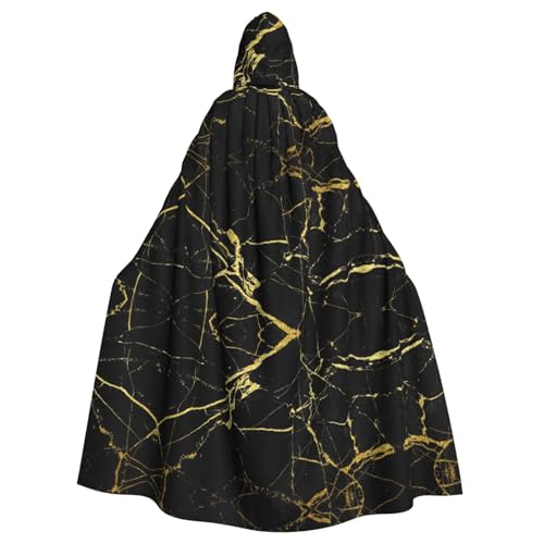 SHLXMDNZ Kapuzenumhang mit Kapuze, Unisex, für Erwachsene, Halloween, Cosplay, für Männer und Frauen, Schwarz / goldfarben SHLXMDNZ Kapuzenumhang mit Kapuze, Unisex, für Erwachsene, Halloween, Cosplay, für Männer und Frauen, Schwarz / goldfarben von SHLXMDNZ