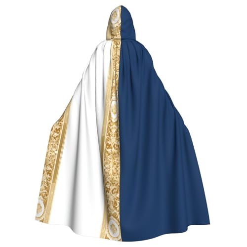SHLXMDNZ Kapuzenumhang mit Kapuze, Unisex, für Erwachsene, Halloween, Cosplay, für Männer und Frauen, goldfarben / Blau / Weiß SHLXMDNZ Kapuzenumhang mit Kapuze, Unisex, für Erwachsene, Halloween, Cosplay, für Männer und Frauen, goldfarben / Blau / Weiß von SHLXMDNZ