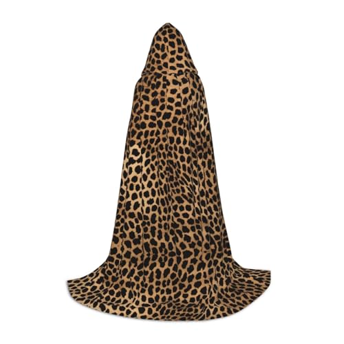 SHLXMDNZ Kapuzenumhang mit Leopardenmuster für Teenager, perfekter Umhang für Halloween und Themenpartys von SHLXMDNZ