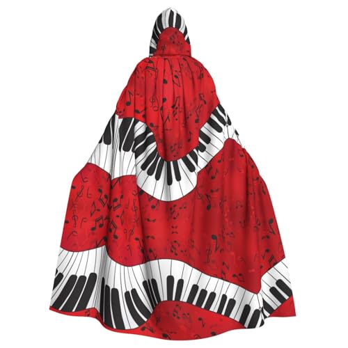 SHLXMDNZ Kapuzenumhang mit Musiknoten und Klavieraufdruck, Unisex, Erwachsene, Halloween, Cosplay, für Männer und Frauen SHLXMDNZ Kapuzenumhang mit Musiknoten und Klavieraufdruck, Unisex, Erwachsene, Halloween, Cosplay, für Männer und Frauen von SHLXMDNZ