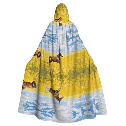 SHLXMDNZ Kapuzenumhang mit Pferde-Motiv, Unisex, Erwachsene, Halloween, Cosplay, für Männer und Frauen SHLXMDNZ Kapuzenumhang mit Pferde-Motiv, Unisex, Erwachsene, Halloween, Cosplay, für Männer und Frauen von SHLXMDNZ