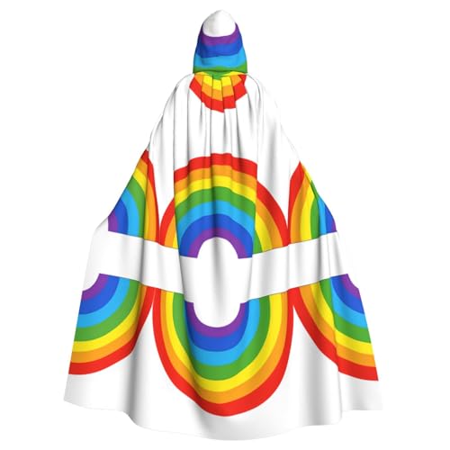 SHLXMDNZ Kapuzenumhang mit Regenbogen-Aufdruck, Unisex, Erwachsene, Halloween, Cosplay, für Männer/Frauen SHLXMDNZ Kapuzenumhang mit Regenbogen-Aufdruck, Unisex, Erwachsene, Halloween, Cosplay, für Männer/Frauen von SHLXMDNZ