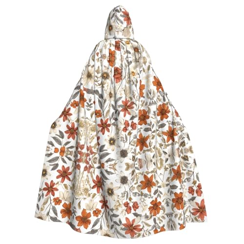 SHLXMDNZ Kapuzenumhang mit Retro-Blumen-Druck, Unisex, Erwachsene, Halloween, Cosplay, für Männer/Frauen SHLXMDNZ Kapuzenumhang mit Retro-Blumen-Druck, Unisex, Erwachsene, Halloween, Cosplay, für Männer/Frauen von SHLXMDNZ