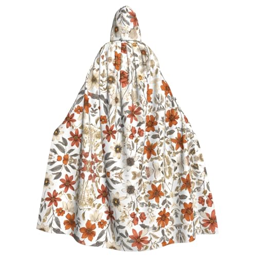 SHLXMDNZ Kapuzenumhang mit Retro-Blumen-Druck, Unisex, Erwachsene, Halloween, Cosplay, für Männer/Frauen SHLXMDNZ Kapuzenumhang mit Retro-Blumen-Druck, Unisex, Erwachsene, Halloween, Cosplay, für Männer/Frauen von SHLXMDNZ
