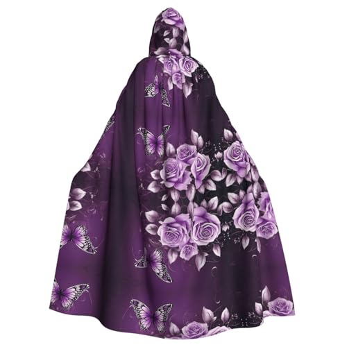 SHLXMDNZ Kapuzenumhang mit Schmetterlingsmotiv, Unisex, für Erwachsene, Halloween, Cosplay, für Männer und Frauen, Lila SHLXMDNZ Kapuzenumhang mit Schmetterlingsmotiv, Unisex, für Erwachsene, Halloween, Cosplay, für Männer und Frauen, Lila von SHLXMDNZ