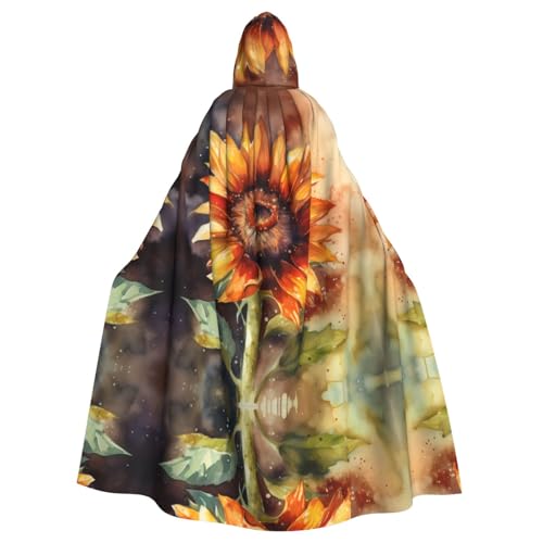 SHLXMDNZ Kapuzenumhang mit Sonnenblumenmuster, Unisex, Erwachsene, Halloween, Cosplay, für Männer und Frauen SHLXMDNZ Kapuzenumhang mit Sonnenblumenmuster, Unisex, Erwachsene, Halloween, Cosplay, für Männer und Frauen von SHLXMDNZ