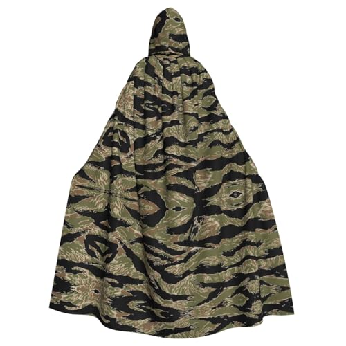 SHLXMDNZ Kapuzenumhang mit Tigerstreifen, Camouflage-Muster, Unisex, Erwachsene, Halloween, Cosplay, für Männer und Frauen SHLXMDNZ Kapuzenumhang mit Tigerstreifen, Camouflage-Muster, Unisex, Erwachsene, Halloween, Cosplay, für Männer und Frauen von SHLXMDNZ