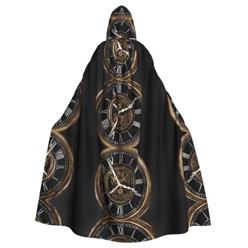 SHLXMDNZ Kapuzenumhang mit Uhrwerk-Aufdruck, Weihnachts-Kostüm, Unisex, Erwachsene, Halloween, Cosplay, für Männer/Frauen SHLXMDNZ Kapuzenumhang mit Uhrwerk-Aufdruck, Weihnachts-Kostüm, Unisex, Erwachsene, Halloween, Cosplay, für Männer/Frauen von SHLXMDNZ