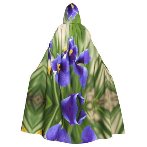 SHLXMDNZ Kapuzenumhang mit Veilchen-Motiv, Unisex, Erwachsene, Halloween, Cosplay, für Männer und Frauen von SHLXMDNZ