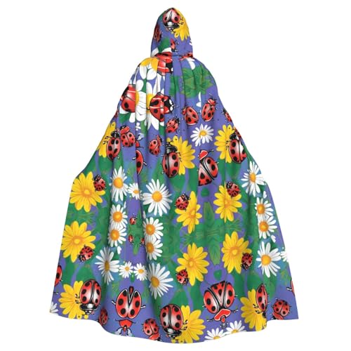 SHLXMDNZ Kapuzenumhang mit buntem Marienkäfer-Aufdruck, Unisex, Erwachsene, Halloween, Cosplay, für Herren/Damen SHLXMDNZ Kapuzenumhang mit buntem Marienkäfer-Aufdruck, Unisex, Erwachsene, Halloween, Cosplay, für Herren/Damen von SHLXMDNZ