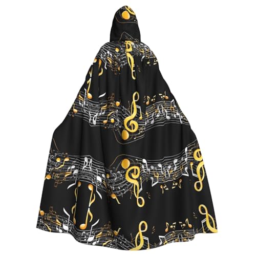 SHLXMDNZ Kapuzenumhang mit buntem Musiknotenmotiv, Unisex, Erwachsene, Halloween, Cosplay, für Männer und Frauen SHLXMDNZ Kapuzenumhang mit buntem Musiknotenmotiv, Unisex, Erwachsene, Halloween, Cosplay, für Männer und Frauen von SHLXMDNZ