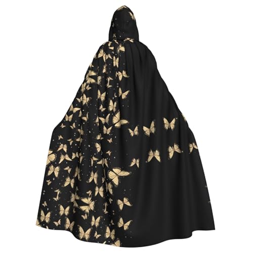 SHLXMDNZ Kapuzenumhang mit buntem Schmetterlings-Aufdruck, Unisex, Erwachsene, Halloween, Cosplay, für Herren/Damen SHLXMDNZ Kapuzenumhang mit buntem Schmetterlings-Aufdruck, Unisex, Erwachsene, Halloween, Cosplay, für Herren/Damen von SHLXMDNZ