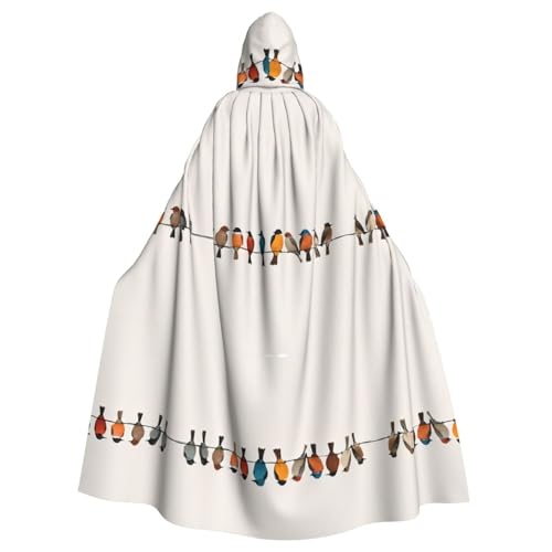 SHLXMDNZ Kapuzenumhang mit buntem Vogelmotiv, Unisex, Erwachsene, Halloween, Cosplay, für Männer und Frauen SHLXMDNZ Kapuzenumhang mit buntem Vogelmotiv, Unisex, Erwachsene, Halloween, Cosplay, für Männer und Frauen von SHLXMDNZ