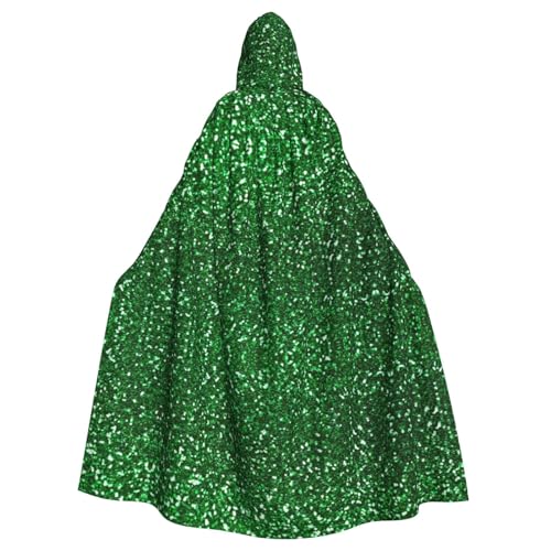SHLXMDNZ Kapuzenumhang mit grünem Paillettenaufdruck, Unisex, Erwachsene, Halloween, Cosplay, für Männer und Frauen SHLXMDNZ Kapuzenumhang mit grünem Paillettenaufdruck, Unisex, Erwachsene, Halloween, Cosplay, für Männer und Frauen von SHLXMDNZ