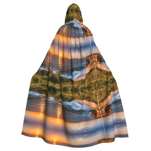 SHLXMDNZ Kapuzenumhang mit irischem Sonnenuntergang und Meereslandschaft, Unisex, Erwachsene, Halloween, Cosplay, für Herren und Damen SHLXMDNZ Kapuzenumhang mit irischem Sonnenuntergang und Meereslandschaft, Unisex, Erwachsene, Halloween, Cosplay, für Herren und Damen von SHLXMDNZ